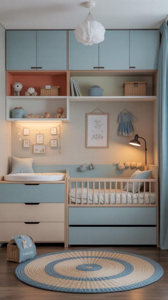 Nursery furniture organization ideas 