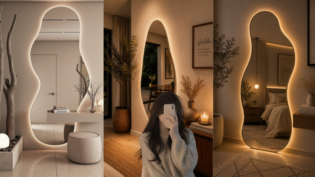 Large wall mirror